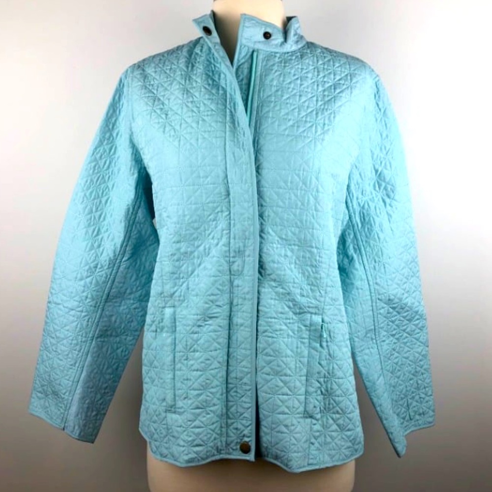 Laura Ashley Blue Quilted Jacket size MP